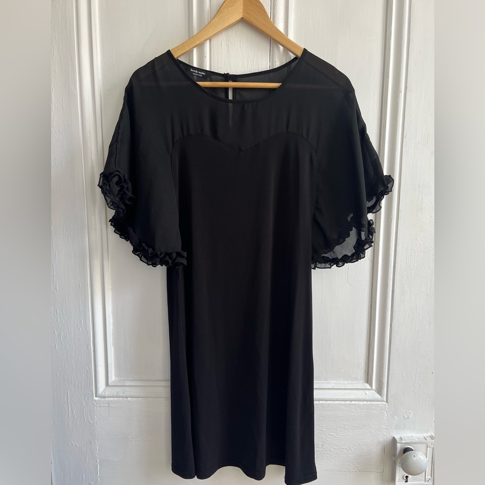 Draped Sleeve Mini Dress